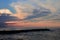 Kowie River mouth in Port Alfred South Africa at sunrise