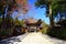 Koyasan, Japan - November 20, 2019: View entrance and exit of Koyasan Shingon Sect Main Temple Kongobu-ji in Koyasan, Japan