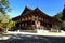 Koyasan, Japan - November 20, 2019: View of Kondo Hall at Danjo Garden Complex in Koyasan, Japan
