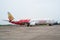 KOZHIKODE, INDIA 31- July, 2015. Air India Airbus aircraft in Kozhikode Airport as it is starting its engines for flight to Dubai