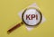 KPI acronym inscription. Appraisal of employee. Management