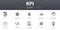 KPI simple concept icons set. Contains