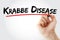 Krabbe disease text with marker