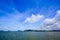 Krabi islands with blue sky