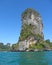 Krabi limestone rock formations and sea, Thailand