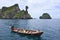 KRABI THAILAND-APRIL16:unidentified visitor sailing on long tail