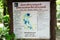 Krabi, Thailand - July 18, 2016: Map Guide in Waterfall Than Bok Khorani National Park