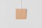 Kraft square clothing tag, gift tag mockup