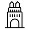 Krakow arch icon outline vector. Polish map