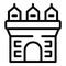 Krakow arch tower icon outline vector. Polish map