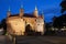 Krakow Barbican At Night In Poland