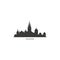 Krakow cityscape skyline vector logo