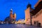 The Krakow Cloth Hall on the Main Square at night