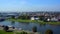 Krakow panorama with Vistula river and Vistula boulevards