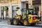 Krakow, Poland - 08/08/2020 - Cat excavator standing in Krakow