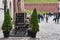 KRAKOW, POLAND - APRIL 17, 2016: Street menu board at the Kanonicza street in Krakow, Poland