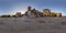 KRAKOW, POLAND - AUGUST 2022: full 360 hdri panorama on main square in Wawel Castle of old town with historical buildings,