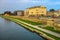 Krakow, Poland - Cracow Old Town, panoramic view of the newly renovated historic Podgorze district by the Vistula river