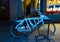 Krakow, Poland - December 29, 2017: Funny bicycle near a cafe on the street in Krakow, Poland