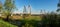 Krakow, Poland.  Double cable-stayed bridge over the Vistula river at sunrise