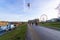 Krakow, Poland January 1, 2023. View of the Vistula River, air balloon, on a sunny day. Sights of Krakow