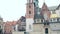 KRAKOW, POLAND - JANUARY, 14, 2017 Steadicam shot of details of Wawel Cathedral. Local landmark and popular touristic