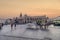 Krakow, Poland June 5, 2018: Horse carriages at main square in Krakow, Poland