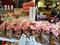 Krakow / Poland - March 23 2018: Easter fairs on the market Rynok square in Krakow. Kiosks with souvenirs, sweets and food.
