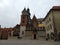 Krakow / Poland - March 23 2018: The territory of the Wawel Castle. Towers and walls, cathedral, royal palace