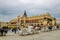 Krakow, Poland - May 21, 2019: Beautiful ensemble of Main Market Square with its medieval landmarks