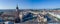 Krakow, Poland. Old city wide panorama with all main monuments