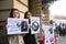 KRAKOW, POLAND - Unidentified participants during protest near Cracow Opera