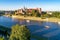 Krakow. Poland.  Wawel cathedral and castle. Aerial view