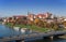 Krakow Skyline with Zamek Wawel Castle in Fall