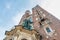 Krakow St. Mary\'s Church wide angle street view, Poland