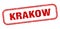 Krakow stamp. Krakow grunge isolated sign.