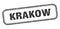 Krakow stamp. Krakow grunge isolated sign.