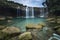 Krang Suri Waterfall on a clear day,Meghalaya,India