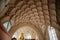 Krasne Brezno, Bohemia, Czech Republic, 26 June 2021:  Saxony style renaissance church of St. Florian, temple interior ceiling