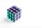 Krasnodar, Russia-June 10, 2020: Rubik`s Cube puzzle With round segments isolated