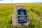 Krasnoe, Russia - May 2016: Memorial stone in honor of Boyar Mikhail Brenk