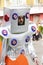 Krasnoyarsk, Russia, June 15, 2013. Carnival procession of people in theatrical costumes of astronauts