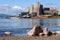 Krasnoyarsk, Yenisei embankment, view of the Museum center and the Museum-motor ship