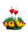 Krathong, the hand crafted floating candle isolated with clipping path made of floating part decorated