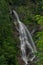 Kreealm waterfall in Austria Alps mountains on big wall