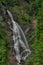 Kreealm waterfall in Austria Alps mountains on big wall