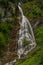 Kreealm waterfall in Austria Alps mountains on big wall