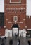 Kremlin chimes on red square in the center of Moscow, February