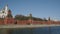 Kremlin churches and towers view from the left bank Moscow river, Russia, Europe