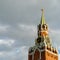 Kremlin Clock on Spasskaya Tower, the main tower of Moscow Kremlin on Red Square